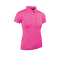 Dunkles Pink - Front - Glenmuir Damen Performance Pique Polo-Shirt, kurzärmlig