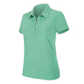 Grün Meliert - Front - Kariban Damen Melange Kurzarm Polo Shirt