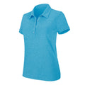 Tropen Blau Meliert - Front - Kariban Damen Melange Kurzarm Polo Shirt