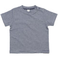 Weiß-Seemanns Blau - Front - Babybugz Baby Stripy T-Shirt