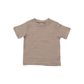 Natürlich-Mokkabraun - Front - Babybugz Baby Stripy T-Shirt