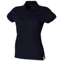 Marineblau - Front - Henbury Damen Polo Shirt Stretch