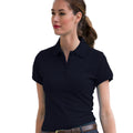 Marineblau - Back - Henbury Damen Polo Shirt Stretch