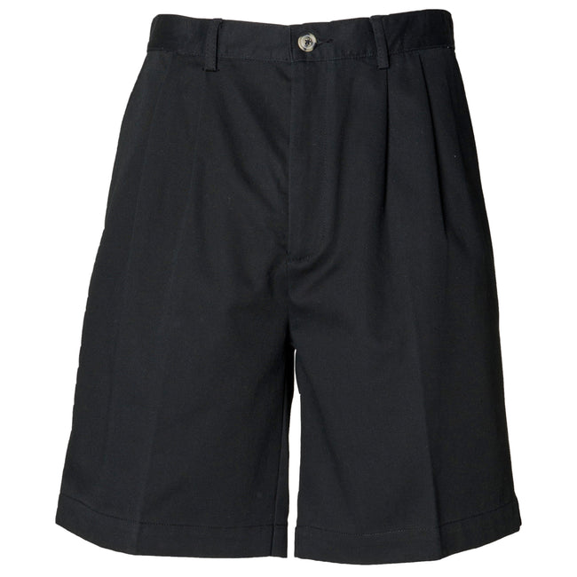 Schwarz - Front - Henbury Teflon® Chino-Shorts - Arbeits-Shorts, fleckenabweisend