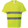 Gelb - Front - Portwest T-Shirt in Neonfarben, Kurzarm, reflektierend (2 Stück-Packung)