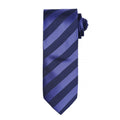 Marineblau-Marineblau - Front - Premier Herren Krawatte mit Streifen Muster  (2 Stück-Packung)