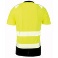 Fluoreszierendes Gelb-Schwarz - Back - Result Genuine Recycled - Sicherheits-T-Shirt für Herren