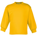 Sonnenblumengelb - Front - Maddins Baby Unisex Sweatshirt mit Rundhals-Ausschnitt
