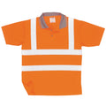 Orange - Front - Portwest Unisex Polo Shirt Hi Vis
