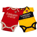 Rot-Gelb-Schwarz - Front - Arsenal FC - Bodysuit für Baby (2er-Pack)