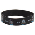 Schwarz - Front - Newcastle United FC Gummi Armband mit Club Wappen