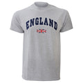 Sportgrau - Front - Herren T-Shirt mit England-Union-Jack-Aufdruck, kurzärmlig, Rundhals