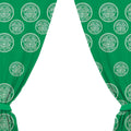 Grün-Weiß - Front - Celtic FC - Vorhänge, Logo-Muster 2er-Pack