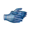 Blau - Front - Aurelia Delight Blue PD Blaue Gepuderte Vinyl Handschuhe (100 Stück-Packung)