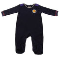 Marineblau-Weiß - Front - Scotland FA - Schlafanzug für Baby