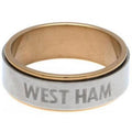 Gold-Silber - Front - West Ham United FC 2-Ton Spinner Ring