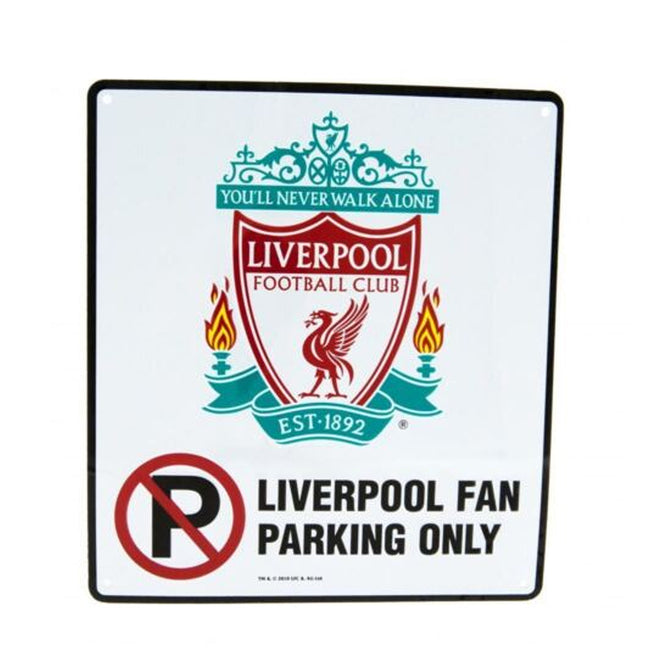 Weiß - Back - Liverpool FC No Parking Schild