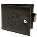 Schwarz - Front - Arsenal FC -  Leder Brieftasche