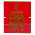 Rot-Gold - Front - Liverpool FC - Fenster-Schild Premier League Champions