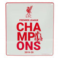 Weiß-Rot - Front - Liverpool FC - Türschild Premier League Champions