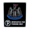 Schwarz - Front - Newcastle United FC offizielles No Parking Schild