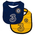 Blau-Gelb - Front - Chelsea FC - Baby Lätzchen 2er-Pack