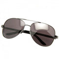 Schwarz-Silber - Side - Wales RU - Herren-Damen Unisex Fliegerjacke - Sonnenbrille