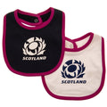 Schwarz-Pink-Weiß - Front - Scotland RU - Baby Lätzchen 2er-Pack