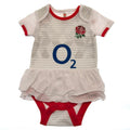 Weiß-Rot - Front - England RFU - Bodysuit Tutu-Rock für Baby
