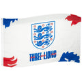 Weiß-Dunkelblau-Rot - Front - England FA - Fahne "3 Lions", Wappen