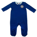 Königsblau-Weiß - Front - Chelsea FC - Schlafanzug für Baby Langärmlig