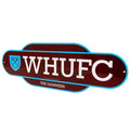 Scharlachrot-Weiß-Himmelblau - Back - West Ham United FC - Hängeschild, Retro