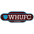 Scharlachrot-Weiß-Himmelblau - Front - West Ham United FC - Hängeschild, Retro