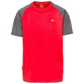 Rot - Front - Trespass Herren Sport-T-Shirt Firebrat, Kurzarm