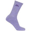 Hellgrau-Rauch-Violett meliert - Side - Trespass Damen Socken Stopford, gepolstert, 3er-Packung