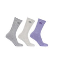 Hellgrau-Rauch-Violett meliert - Front - Trespass Damen Socken Stopford, gepolstert, 3er-Packung