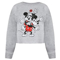 Grau meliert - Front - Disney - Kurzes Sweatshirt für Damen
