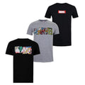 Schwarz-Grau-Rot - Front - Marvel - T-Shirt für Herren (3er-Pack)
