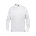 Weiß - Front - Clique - Poloshirt für Kinder Langärmlig