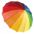 Regenbogen - Front - Drizzles Golf-Regenschirm in Regenbogenfarben