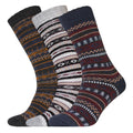 Marineblau-Grau - Front - Wellington Socken für Damen (3er-Pack)