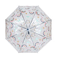 Transparent - Back - Susino - "Rainbow & Hearts" Faltbarer Regenschirm Kuppel