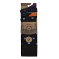 Marineblau-Orange - Back - Pandastick - "Stripes & Spots" Socken für Herren