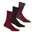 Schwarz-Rot - Front - Pandastick - "Stripes & Spots" Socken für Herren