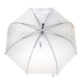 Transparent-Schwarz - Back - X-brella - Faltbarer Regenschirm für Herren-Damen Unisex