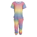 Bunt - Front - Foxbury Kinder Regenbogen Pyjama Set