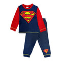 Rot-Blau - Front - Superman Jungen Schlafanzug mit Logo