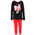 Schwarz-Rot - Front - Disney Mädchen Schlafanzug mit Minnie-Maus-Design