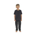 Grau - Front - Tom Franks Jungen Jersey-Schlafanzug mit Streifen