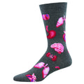 Dunkelgrau-Pink - Front - Socksmith - Socken für Herren